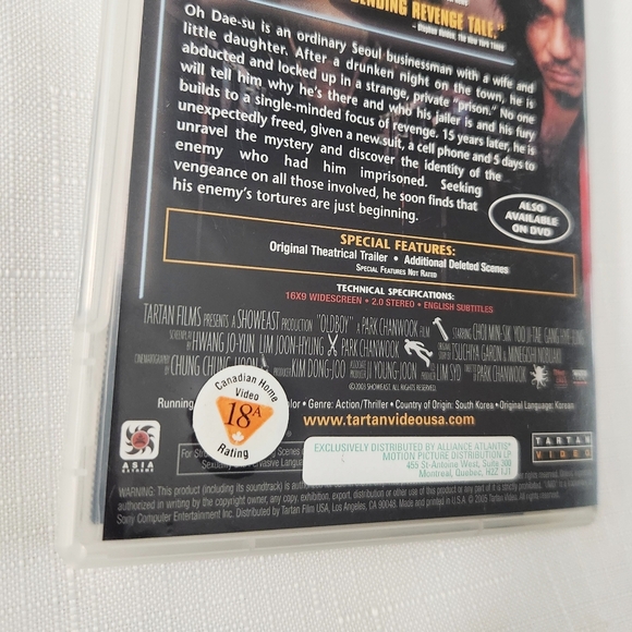 Sony PlayStation UMD OldBoy 2003 PSP Tartan Asia Extreme Park Chan-wook Rare Vid - Picture 6 of 7